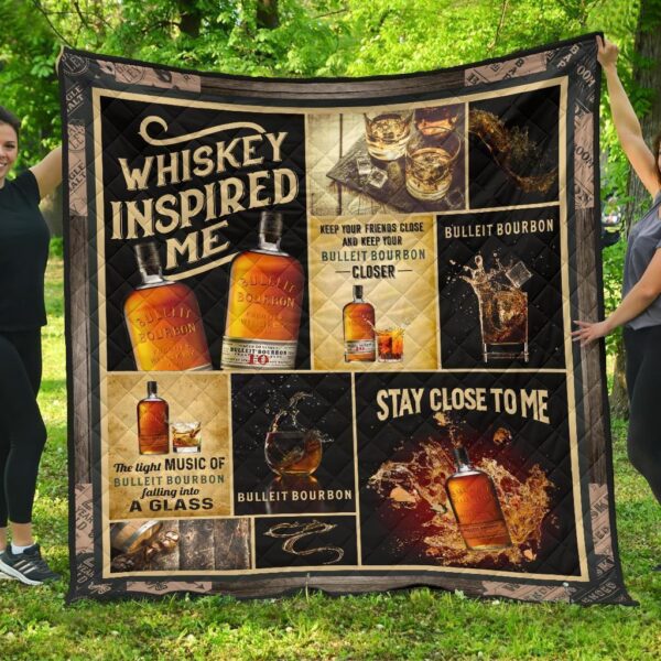 Bulleit Bourbon Quilt Blanket Whiskey Inspired Me Gift Idea