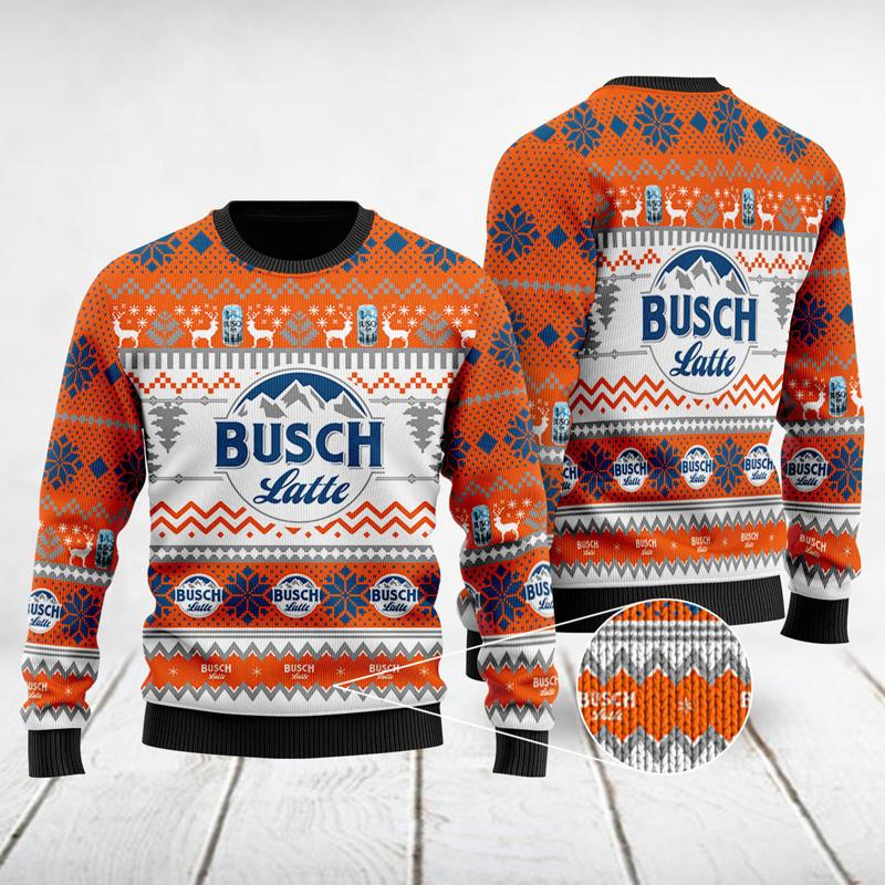 Busch Latte Ugly Christmas Sweater Amazing Gift Idea Thanksgiving Gift