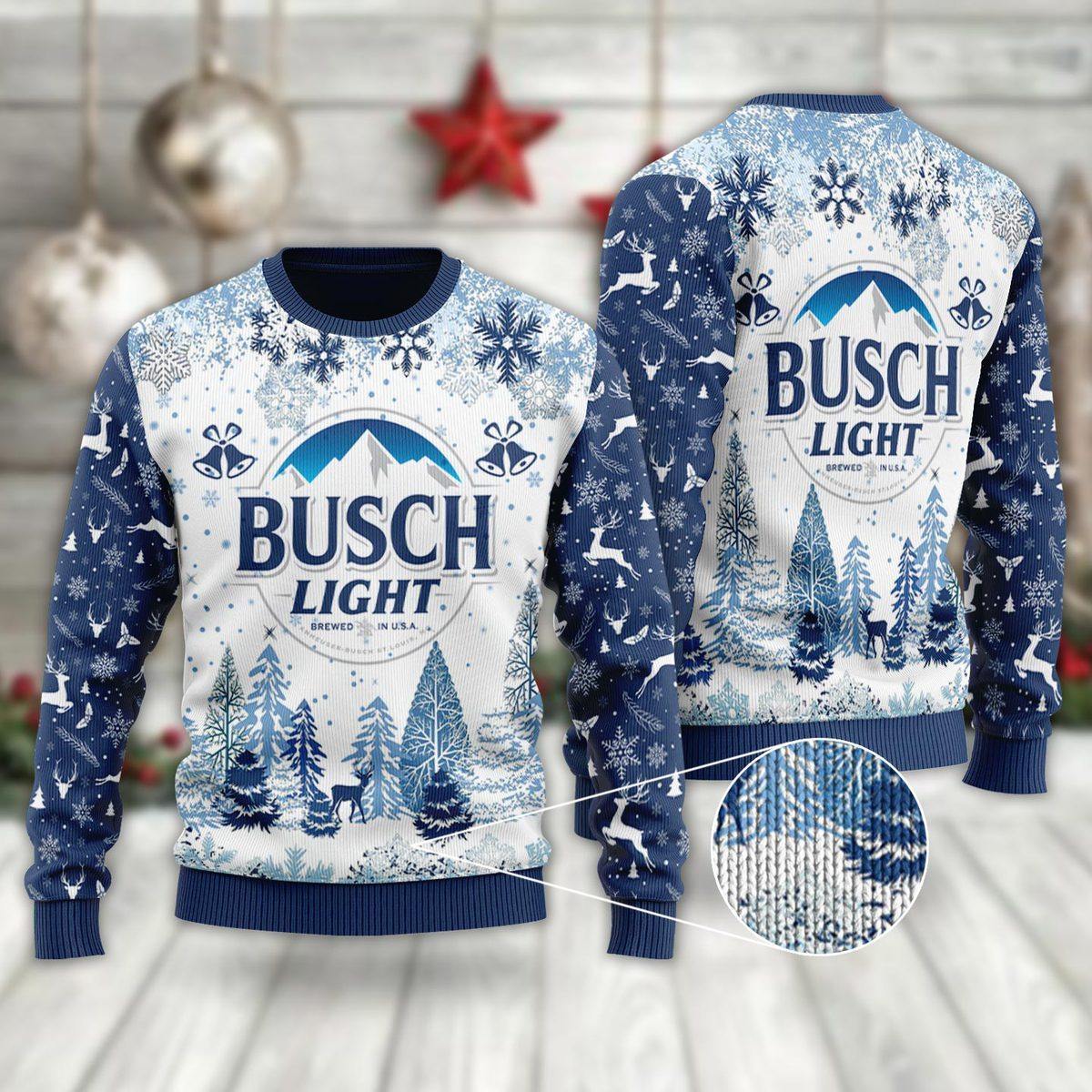 Busch Light Ugly Christmas Sweater Amazing Gift Idea Thanksgiving Gift