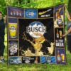 busch quilt blanket beer lover funny gift ba1wz