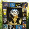 busch quilt blanket beer lover funny gift pwbtt