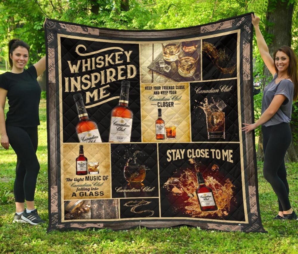Canadian Club Quilt Blanket Whiskey Inspired Me Gift Idea