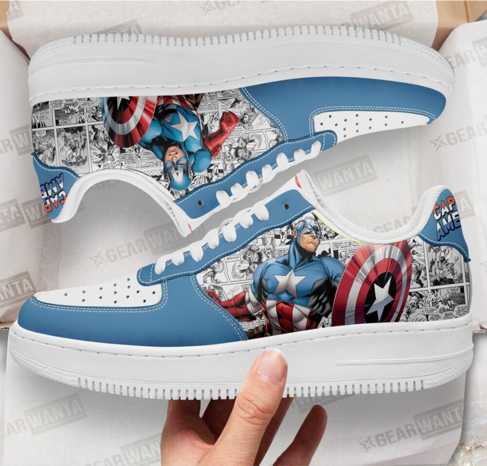 Captain America Sneakers Custom Comic Shoes
