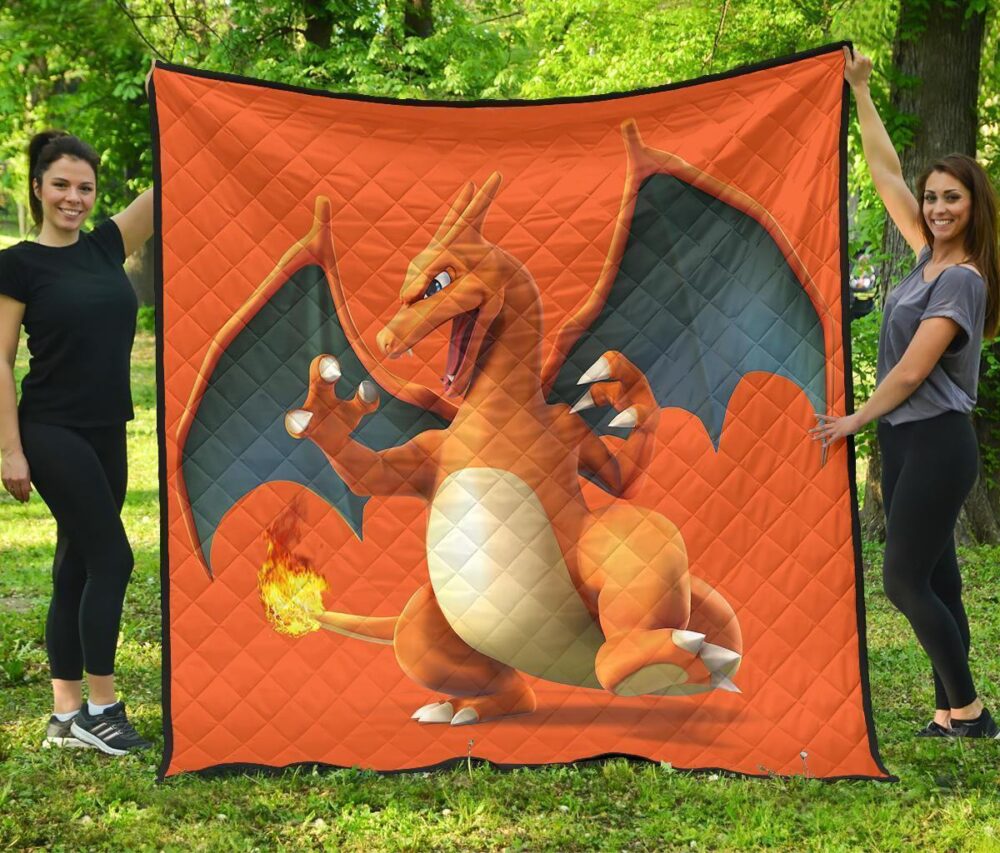 Charizard Quilt Blanket Gift For Pokemon Fan