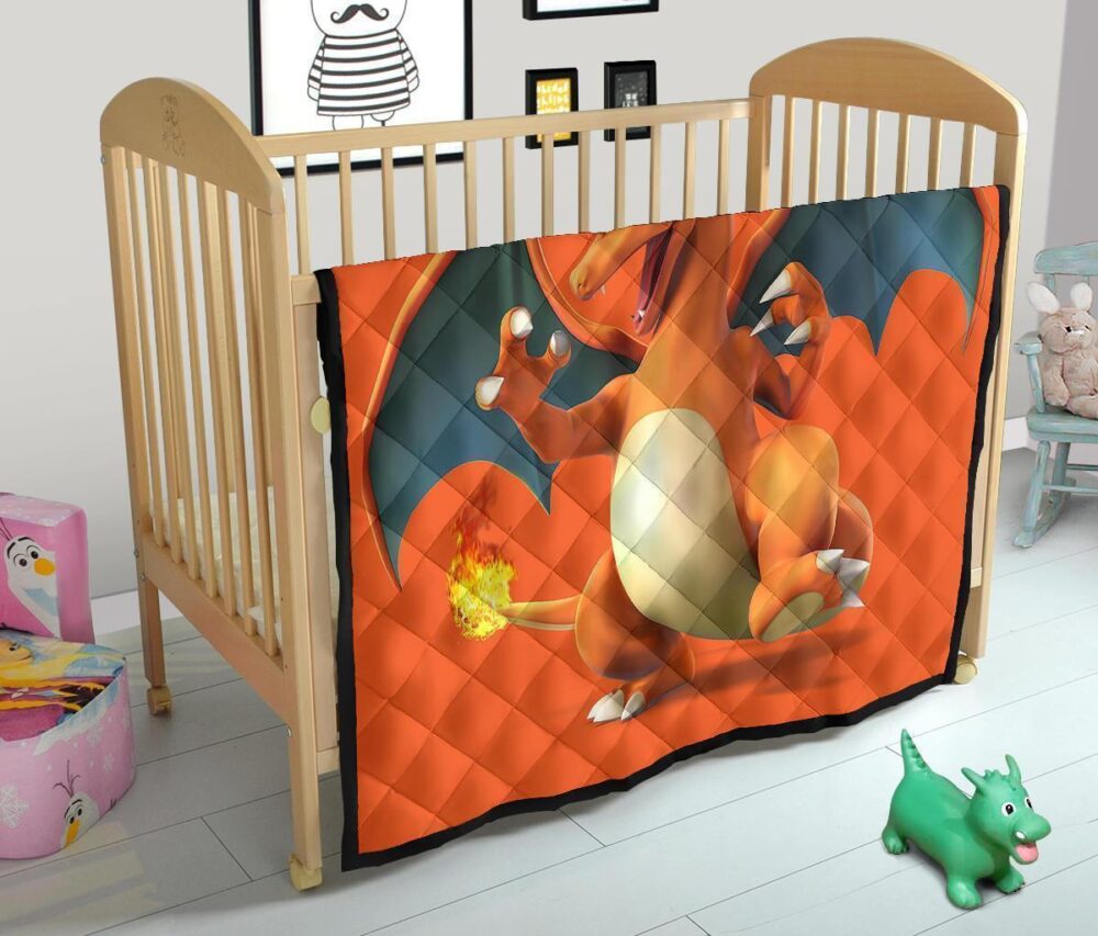 Charizard Quilt Blanket Gift For Pokemon Fan