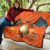 charizard quilt blanket gift for pokemon fan gxhhe