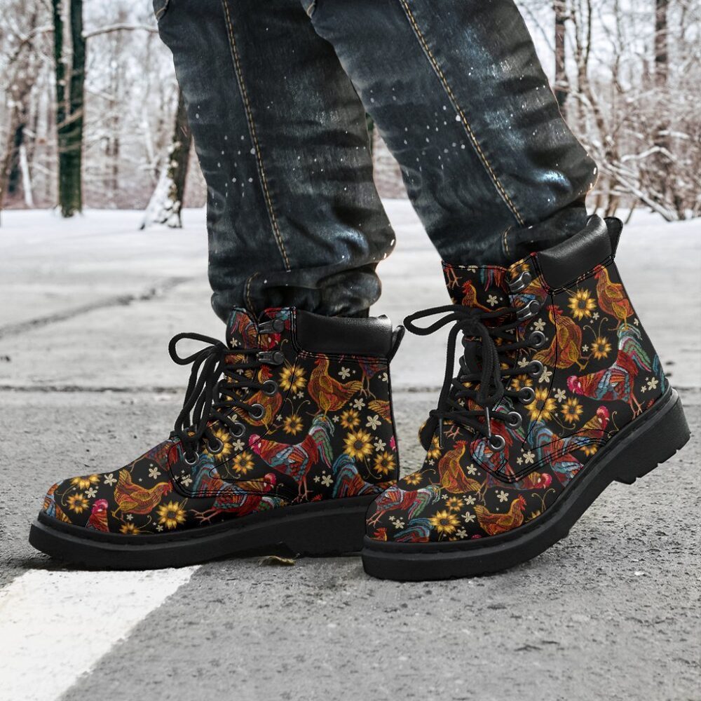 Chicken Boots Animal Custom Shoes Funny Chicken Lover Chicken Boots Animal Custom Shoes Funny Chicken Lover