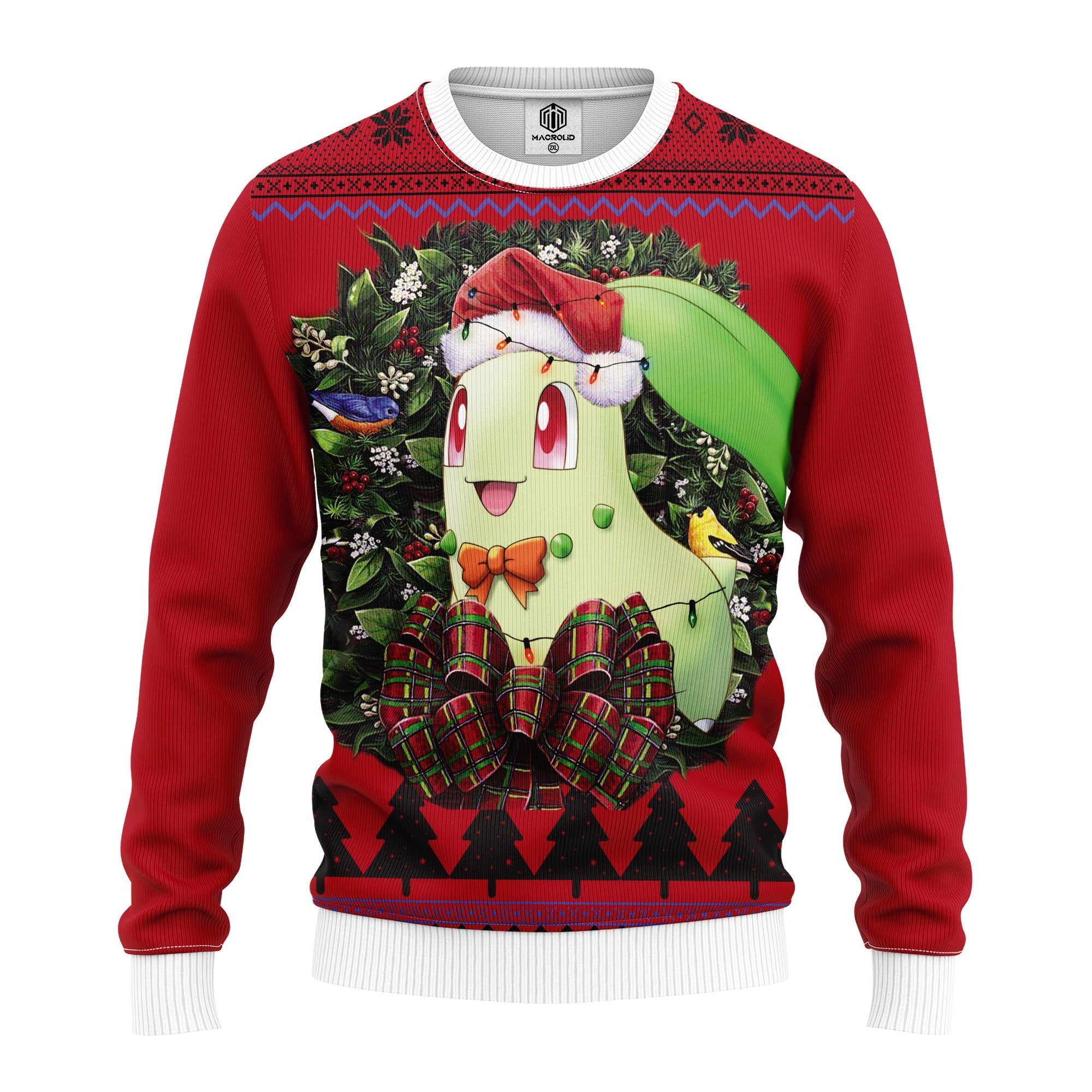 Chikorita Pokemon Ugly Christmas Sweater Custom Sweatshirt Apparel