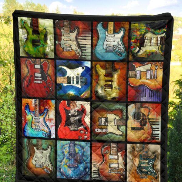 Classic Guitar Quilt Blanket Gift For Guitar Lover 3 classic guitar quilt blanket gift for guitar lover lfpnz