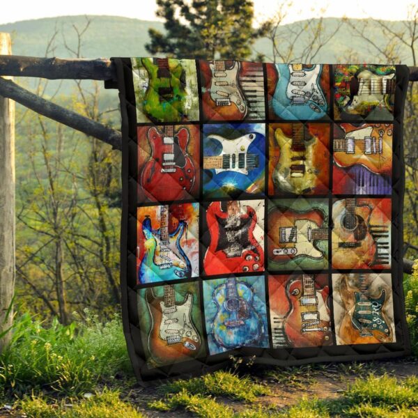 Classic Guitar Quilt Blanket Gift For Guitar Lover 7 classic guitar quilt blanket gift for guitar lover nocmm
