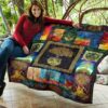 colorful graphic tree of life quilt blanket for earth lover dpgtq