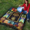 colorful graphic tree of life quilt blanket for earth lover fic7g