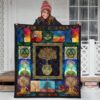 colorful graphic tree of life quilt blanket for earth lover hleag