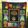 colorful graphic tree of life quilt blanket for earth lover m7oex
