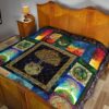 colorful graphic tree of life quilt blanket for earth lover qjcju