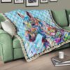 colorful horse fleece blanket gift for horse lover 3quq3