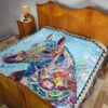 colorful horse fleece blanket gift for horse lover ewnwb