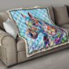 colorful horse fleece blanket gift for horse lover qqm8g