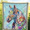 colorful horse fleece blanket gift for horse lover x576f