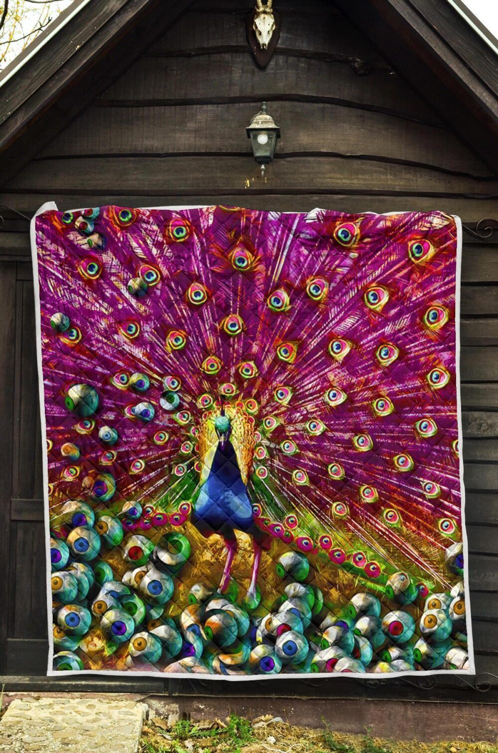 Colorful Peacock Quilt Blanket Gift For Peacock Lover