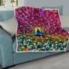 colorful peacock quilt blanket gift for peacock lover tqkdk