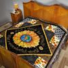 colorful what a wonderful world sunflower quilt blanket gift ih3ut