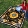 colorful what a wonderful world sunflower quilt blanket gift jggn3