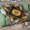 colorful what a wonderful world sunflower quilt blanket gift lqp9s