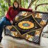 colorful what a wonderful world sunflower quilt blanket gift td2kr