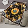 colorful what a wonderful world sunflower quilt blanket gift tu0d7