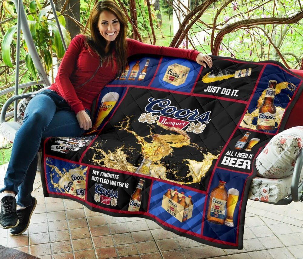Coors Banquet Quilt Blanket All I Need Is Beer Gift Idea
