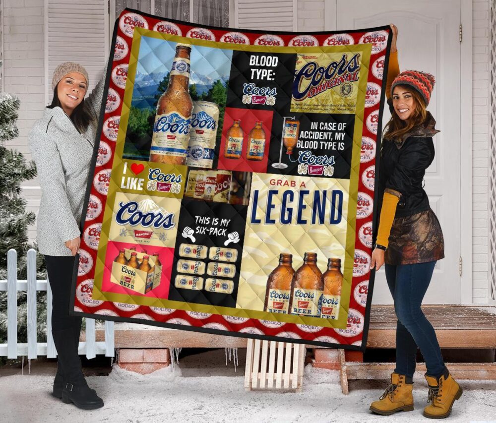 Coors Banquet Quilt Blanket Funny Gift For Beer Lover