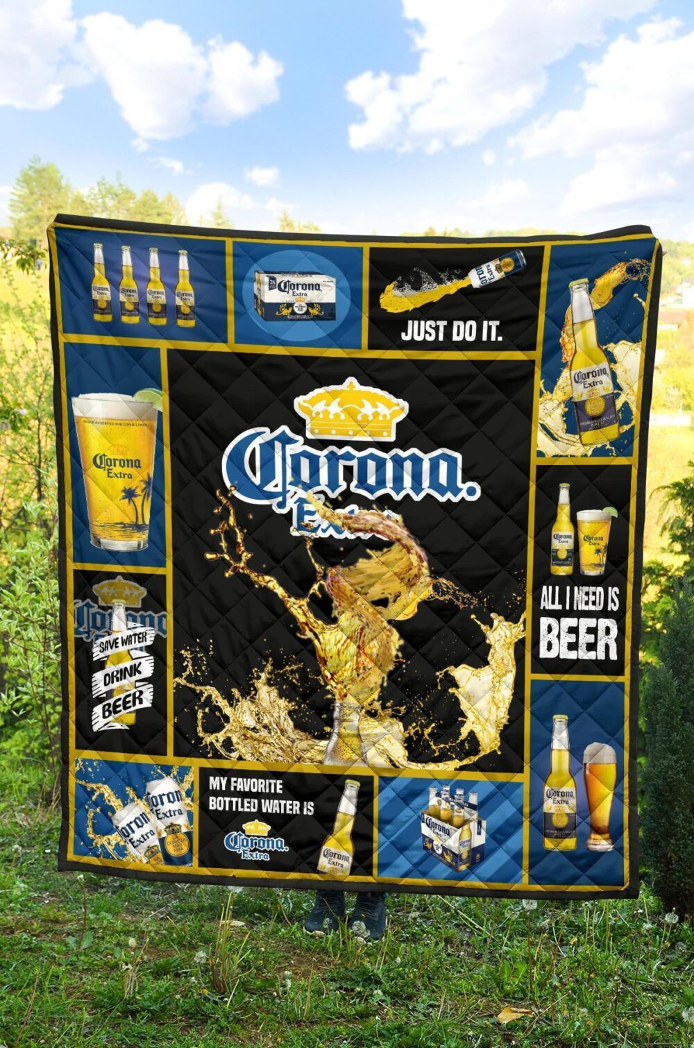 Corona Extra Quilt Blanket All I Need Beer Lover Gift