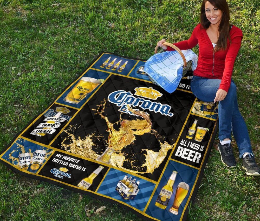 Corona Extra Quilt Blanket All I Need Beer Lover Gift