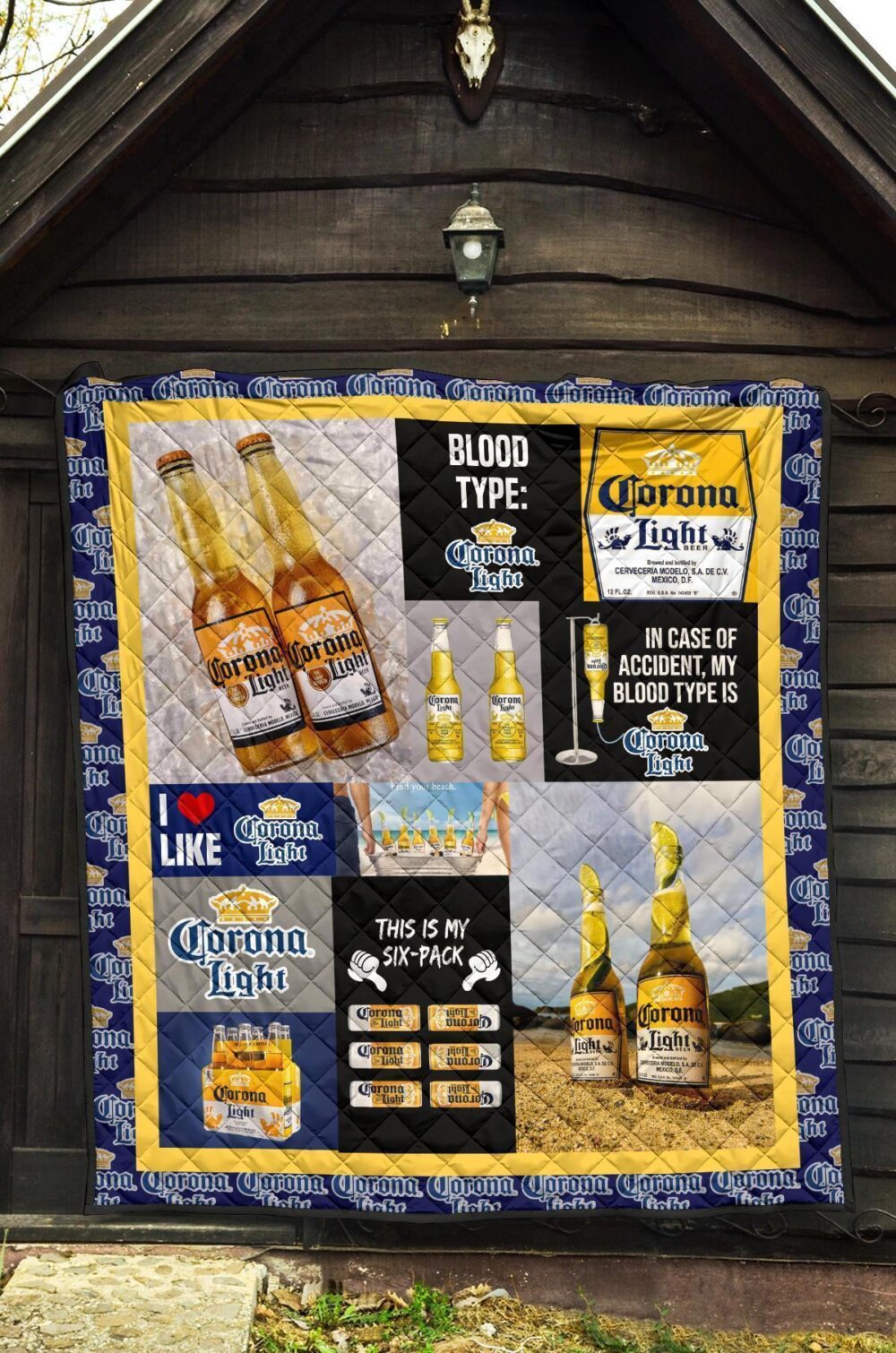 Corona Light Quilt Blanket Funny Gift For Beer Lover