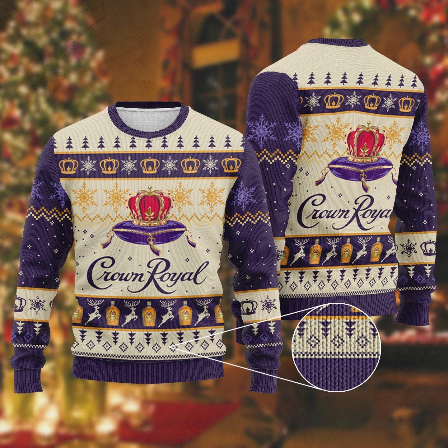 Crown Royal Ugly Christmas Sweater Amazing Gift Idea Thanksgiving Gift
