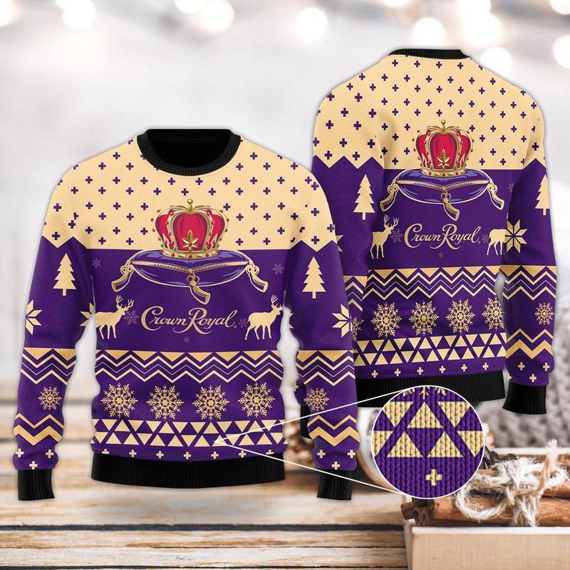 Crown Royal Ugly Christmas Sweater Amazing Gift Idea Thanksgiving Gift