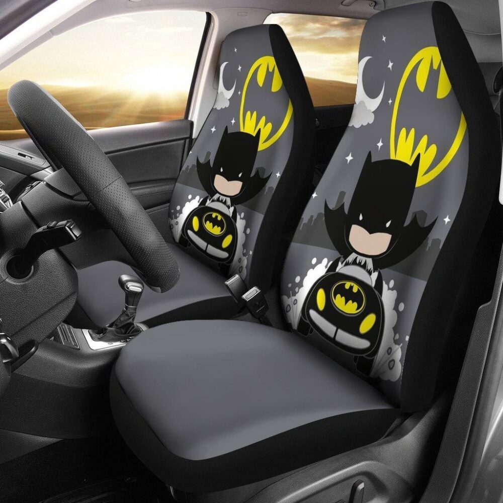 Cute Chibi Batman At Night DC Car Seat Covers BMCSC09