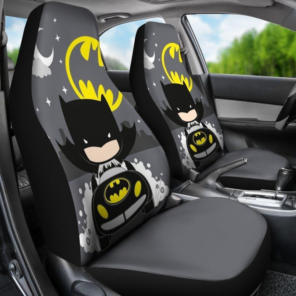 Cute Chibi Batman At Night DC Car Seat Covers BMCSC09