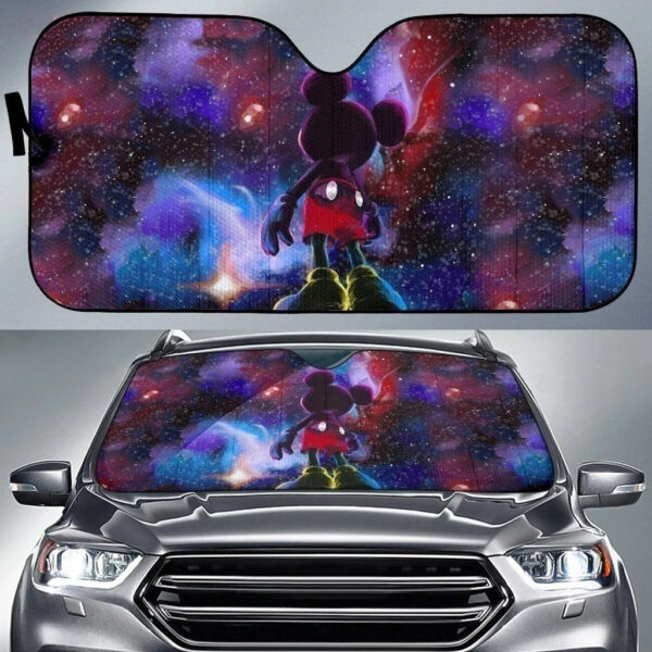 Cute Mouse Galaxy Car Windshield Sunshades | Univelsal Fit