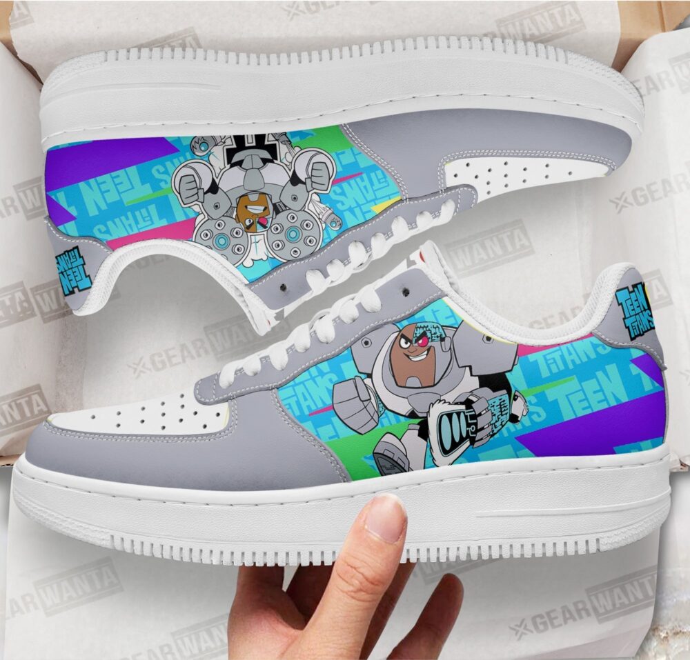 Cycborg Sneakers Custom Teen Titan Go Cartoon Shoes