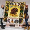 dachshund you are my sunshine sunflower quilt blanket pgcco