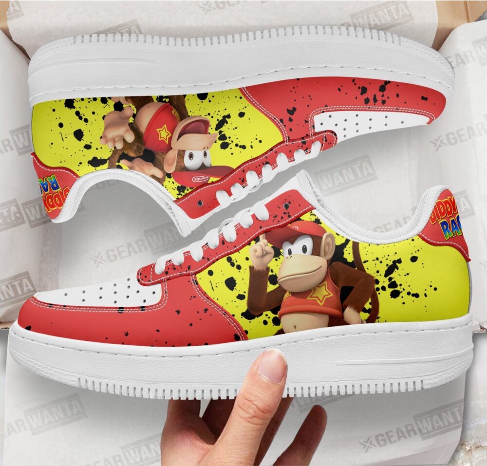 Diddy Kong Super Mario Sneakers Custom For Gamer Shoes