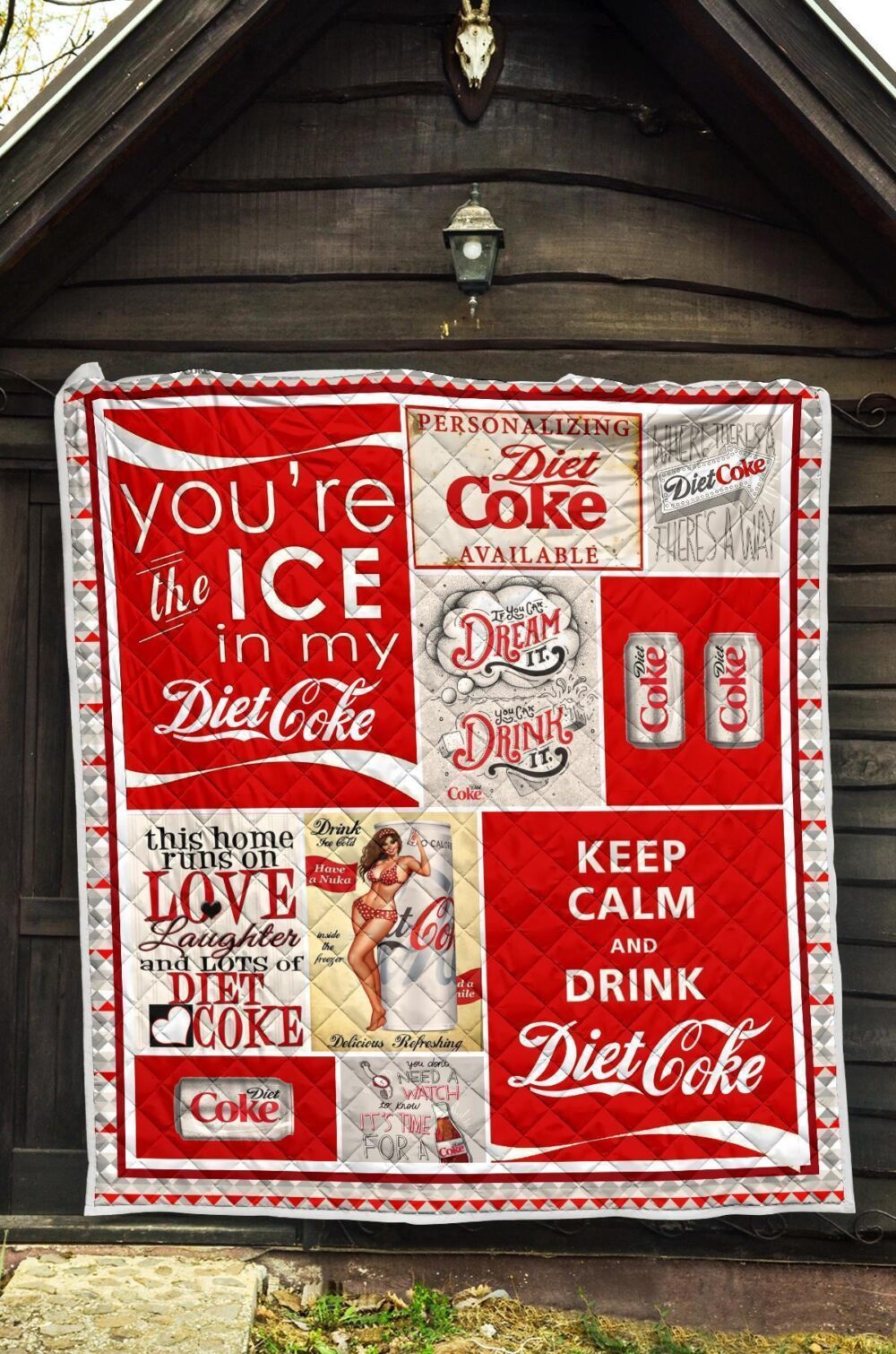 Diet Coke Quilt Blanket Funny Gift For Soft Drink Lover
