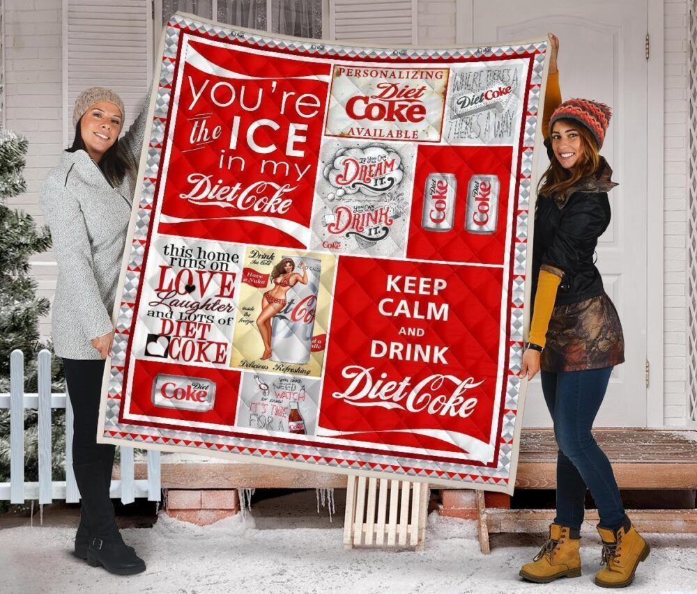 Diet Coke Quilt Blanket Funny Gift For Soft Drink Lover