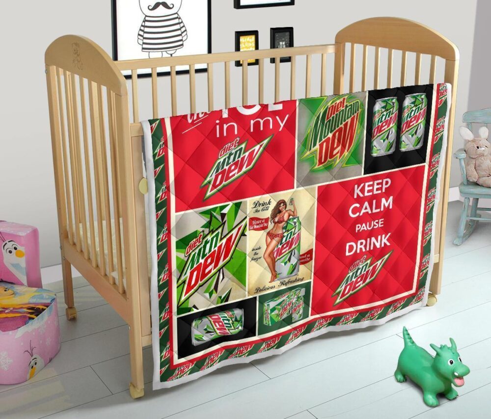 Diet Mountain Dew Quilt Blanket Funny Gift For Soft Drink Lover