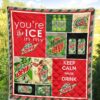 diet mountain dew quilt blanket funny gift for soft drink lover nkofg