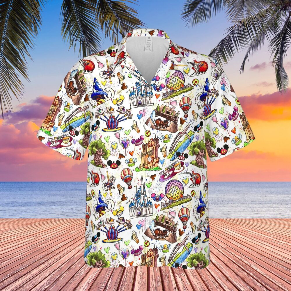 Disney Parks Food Custom Hawaii Shirt | Summer  Disney World Button Up Shirts
