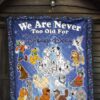 dn dogs quilt blanket we are never too old fan gift idea ob5cx