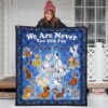 dn dogs quilt blanket we are never too old fan gift idea rwjad